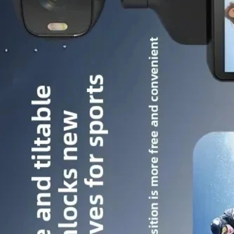 Caméra d'action portable Lenovo 4K avec stabilisateur, objectif rotatif HD à 180°, anti-tremblement, caméra de vlog de poche avec lumière d'appoint pour les sports de plein air