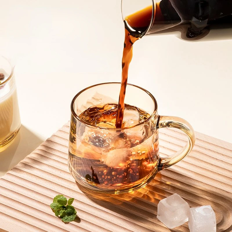 Transparent Glass Mug - Versatile Coffee Cup for Home & Office, Perfect for Tea Breakfast Portable Drinkware for Daily Use