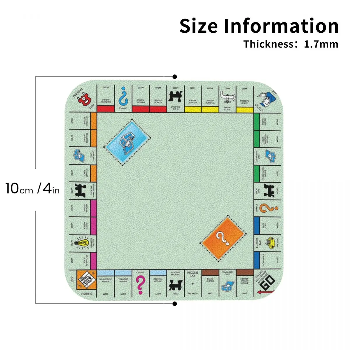 Board Game Board- Monopoly Coasters Dining Table Mat Utensils For Kitchen Induction Mat For Drying Dishes Mat Coffee Mat Hot Pad