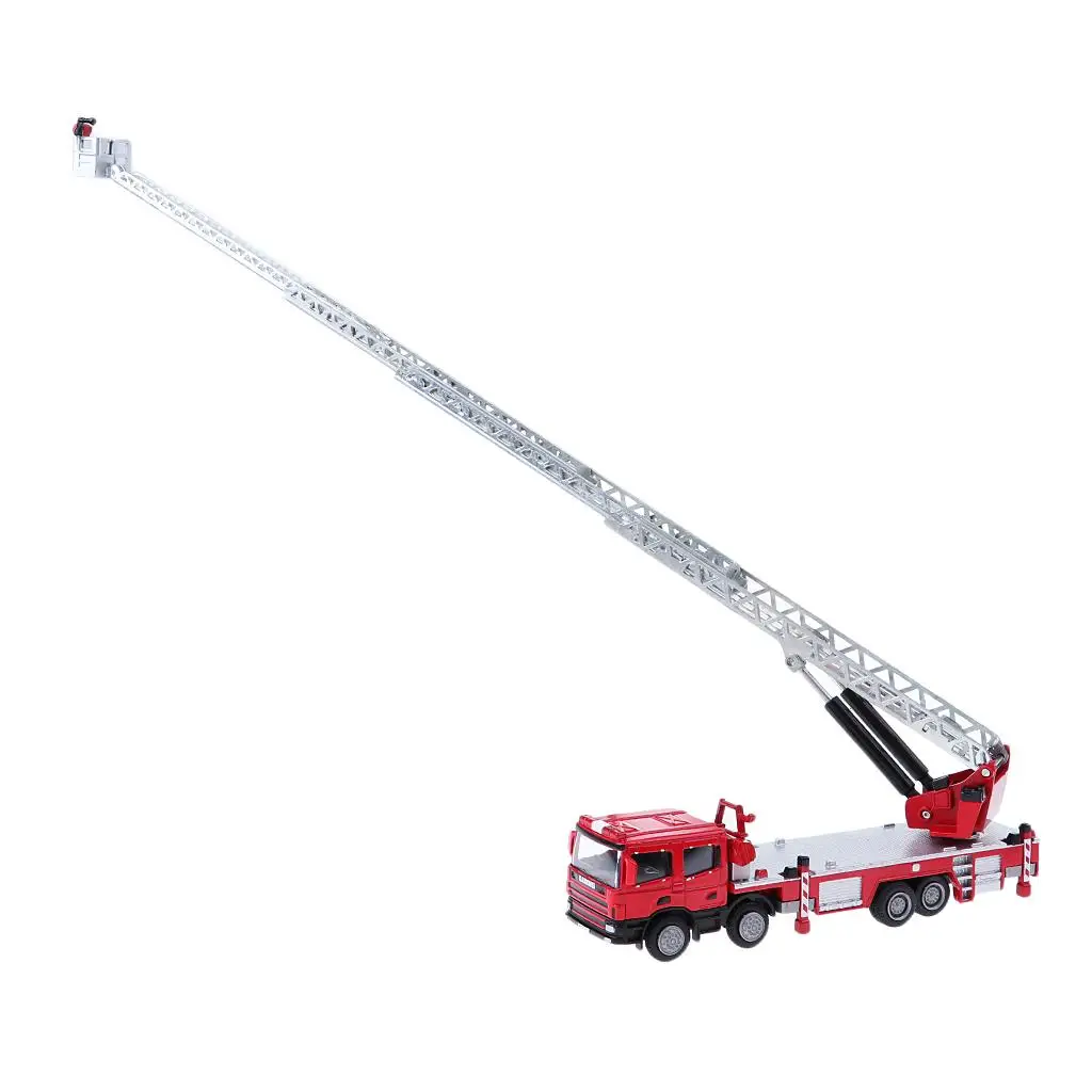 MagiDeal 1:50 Diecast Fire Ladder Ladder Truck Children Children