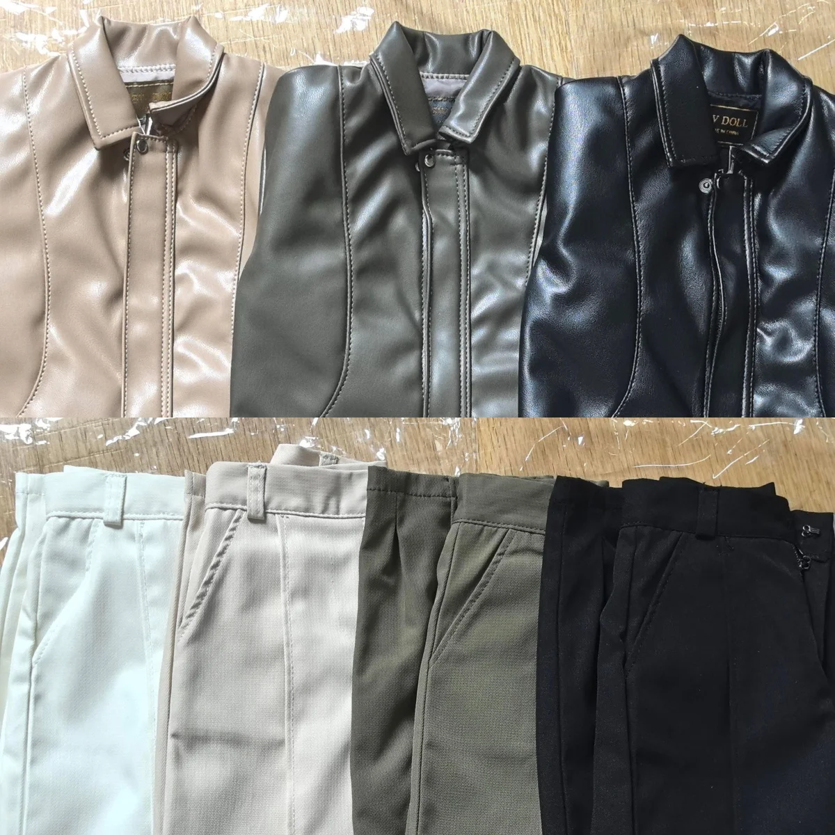 

[Only Selling Clothes ] Big Size Doll Leather Jacket T-shirt Slim Pants For 4 Points/Normal/Strong Uncle ID75 Dragon Soul dz BJD