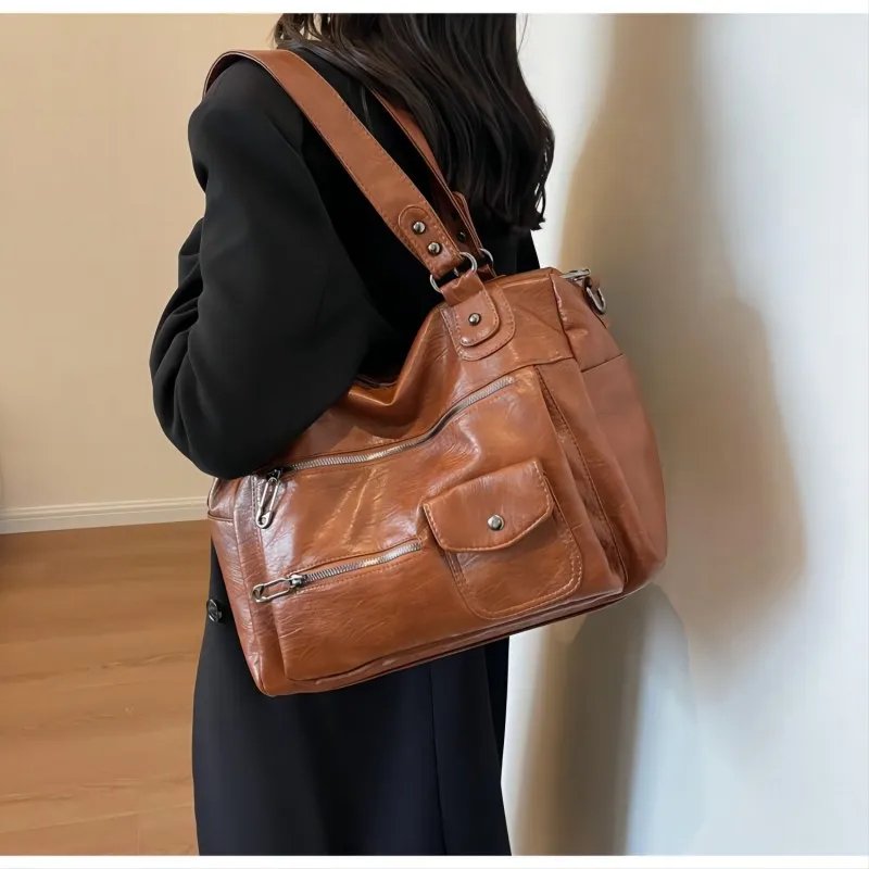 Cgcbag Casual Lage Capaciteit Vrouwen Schouder Messenger Tas Woon-Werkverkeer Draagbare Hand Reistas Eenvoudige Dames Bagage Draagtas