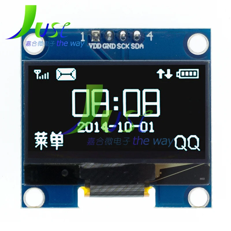 Imagem -02 - Módulo de Display Led Lcd Oled Spi Iic I2c Comunicar Branco Azul 128x64 Sh1106 Ssd1306 13 em Oled