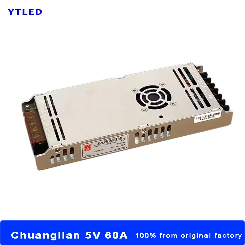 

Chuanglian Ultrathin Led Source A-300AB-5 5V 60A 220V Electronic Screen Full Color Large Screen Transformer
