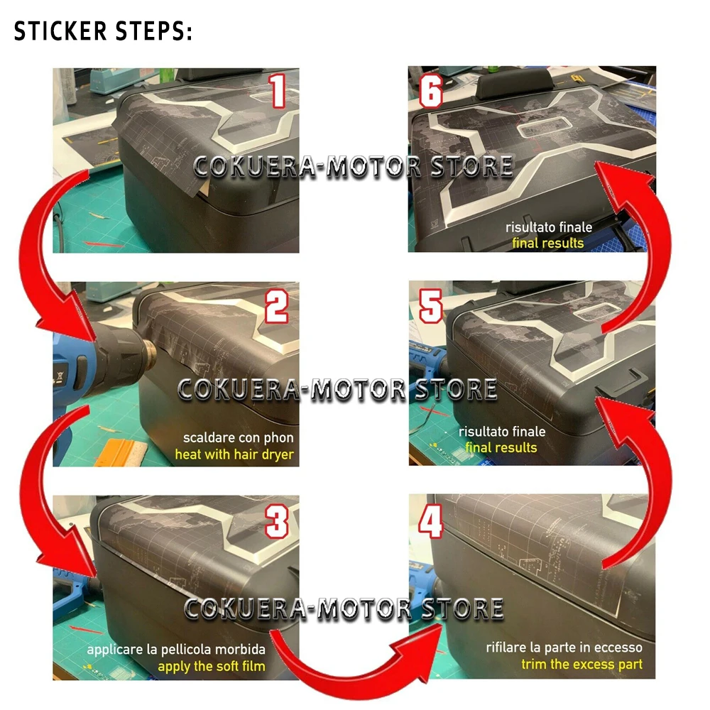 Voor Bmw R 1250 Gs Trofee Motorfiets Kofferbak Sticker Zijkoffer Kussentjes Koffertje Hoes Set Voor Bagagekoffers