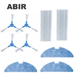 Spare Parts  for ABIR G20S, X6PRO, Includes Side Brus 4pcs,HEPA Filters 2pcs,  Mop 3pcs
