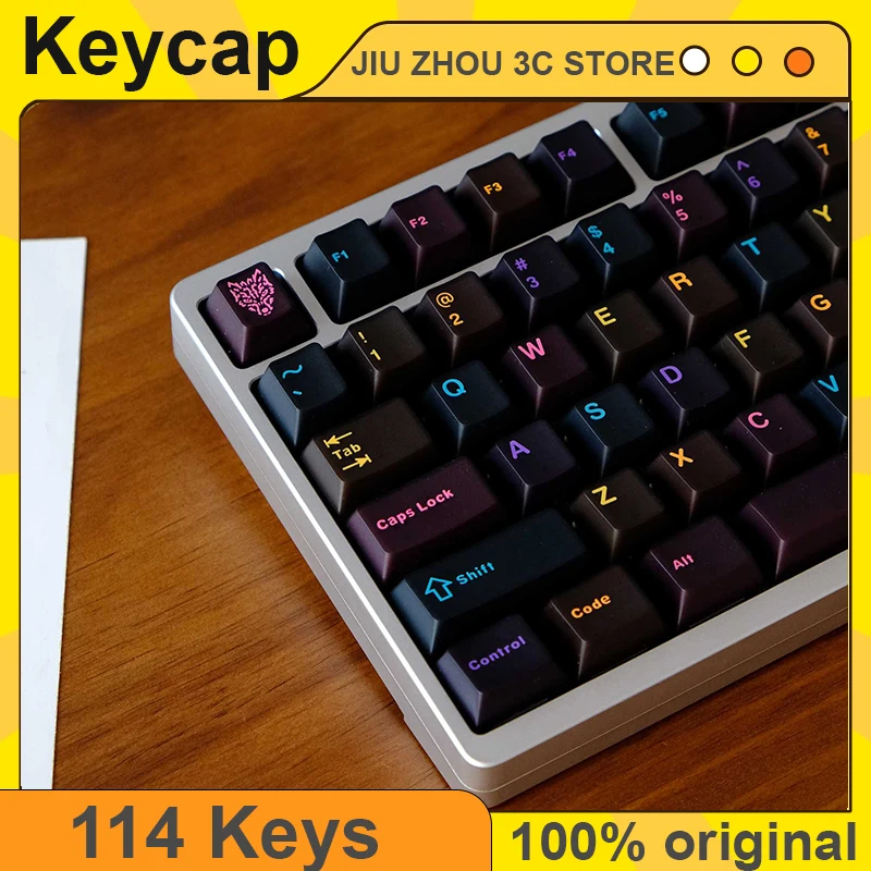 

Cherry Profile 114 клавиш ABS подземный мир черные красочные колпачки для клавиш механическая клавиатура колпачки для клавиш на заказ игровая клавиатура подарки