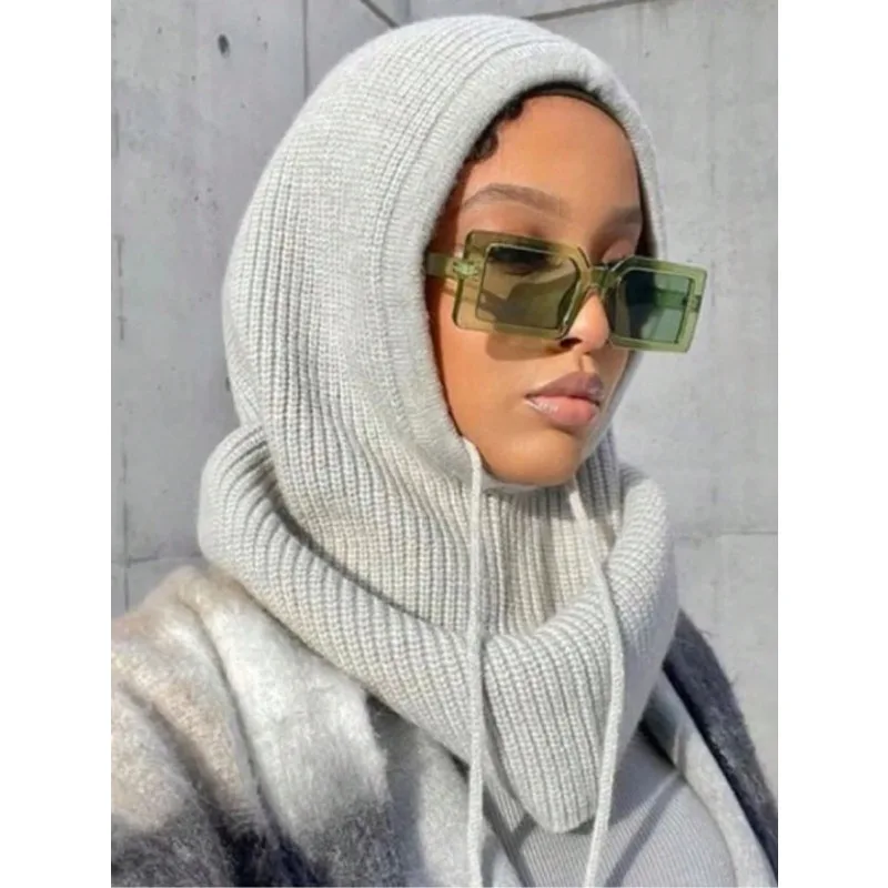 قبعة بالاكلافا ناعمة وسميكة، وشاح غطاء محرك السيارة مقاوم للأماكن الخارجية، قبعة رأس عمامة برباط مرن مناسبة للتزلج في الشتاء #2