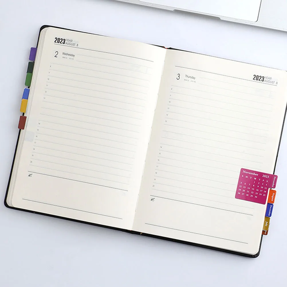 

12 Sheets Paper Monthly Planner Tabs DIY Lightweight Convenient Calendar Stickers Household Planner Bookmarks Multi