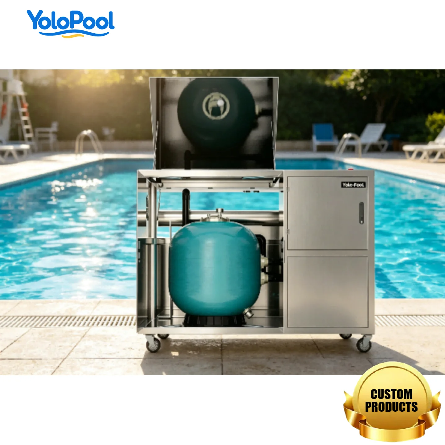 Anti Corrosion Integrated Swimming Pool Purification Kit Complete Equipment for Holiday Park Public Training Pools