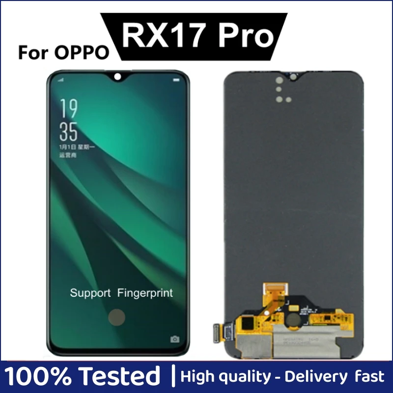 

6.4'' For OPPO RX17 Pro CPH1877 OLED Lcd Display Touch Screen Panal Glass Assembly Repair Part for R17 RX17 Pro RX17 Neo LCD