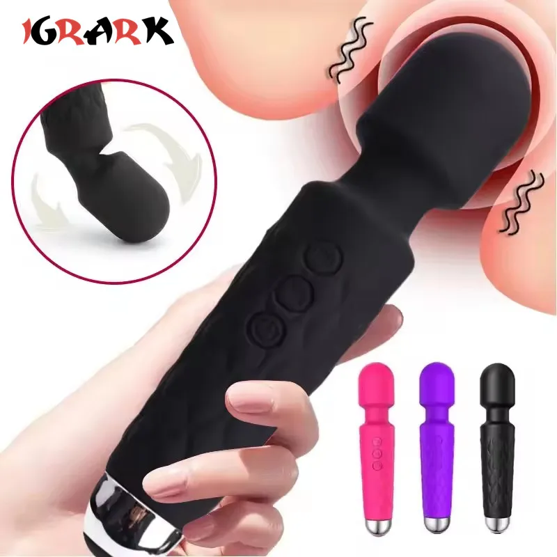 20 Speeds Powerful AV Vibrator for Women Nipple G spot Clitoris Stimulator Wand Stick Dildo Female Masturbator   Toys