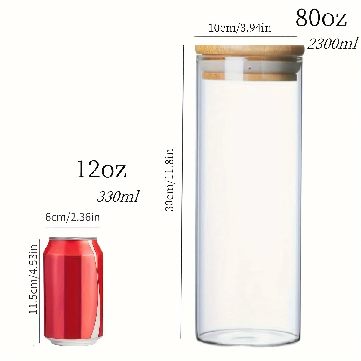 Glass Jars With Airtight Lids 2300ml 80oz, Candy Jars With Lids, Glass Storage Jars, Food Storage Containers