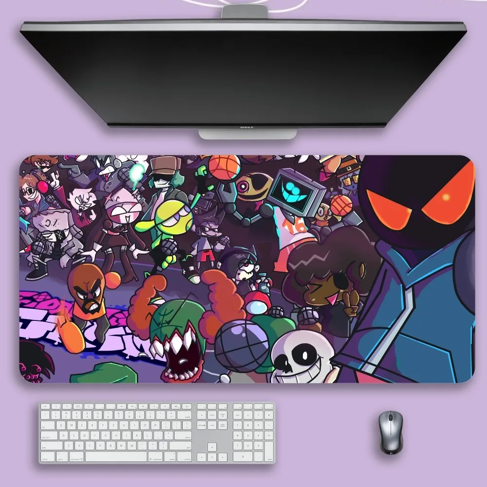 Game Friday Night Funkin Mouse Pad For Gamer Professional Non-Slip Mouse Mat Game Locking Edge Computer Keyboard Mat