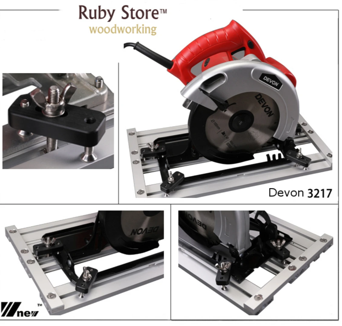 Base universelle pour scie circulaire à utiliser pour les rails de guidage, 7 po, 9 po