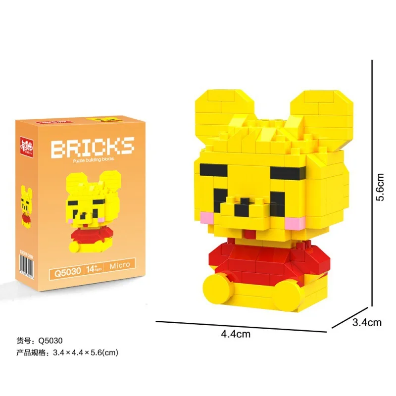 New Disney Building blocks for children\'s birthday gift anime character Princess Linabelle mini cute toy building blocks