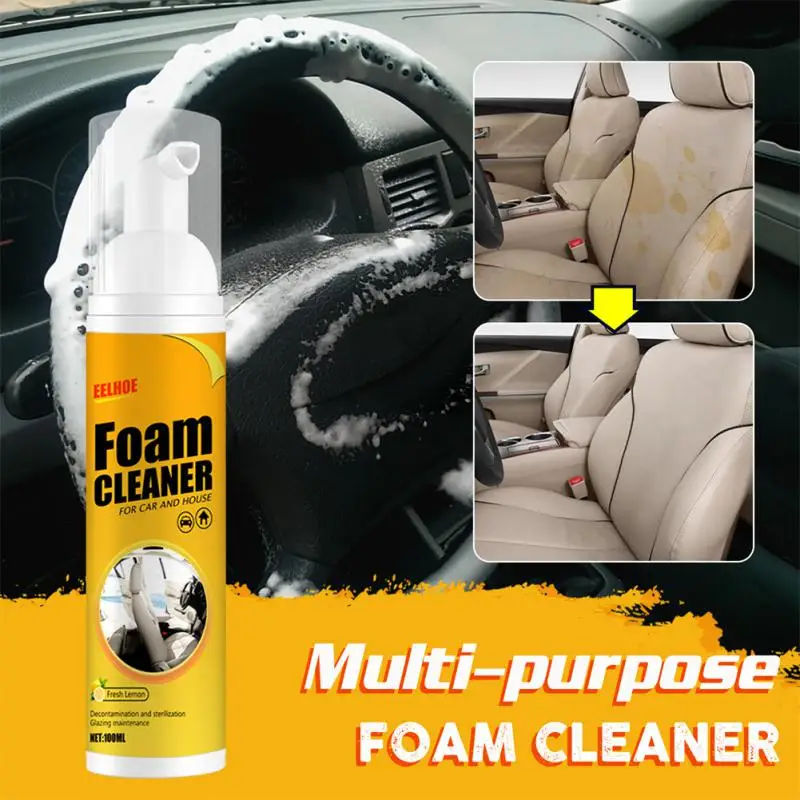 Multifunctional Foam Cleaner Supplies Car Interior Decontamination Seat Cleaner Foam Head Cleaning Car House Seat Rust Remover