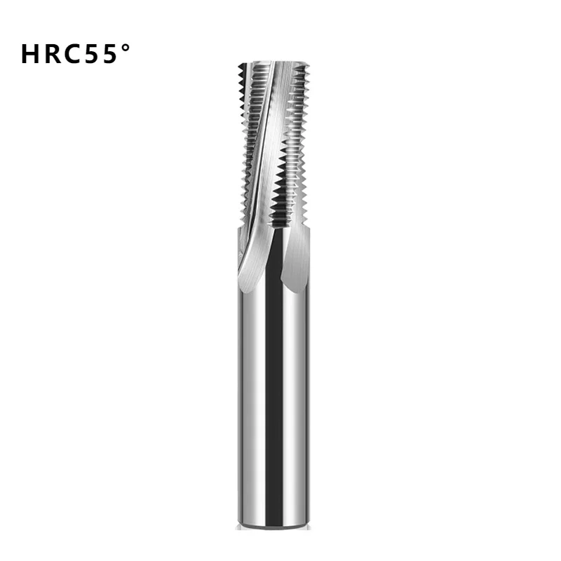 1 stks CNC HRC 60 Graden carbide Enkele tand Draad Frezen M1 M1.2 M1.4 M1.6 M2 M2.5 M3-M24 Vhm draad frees