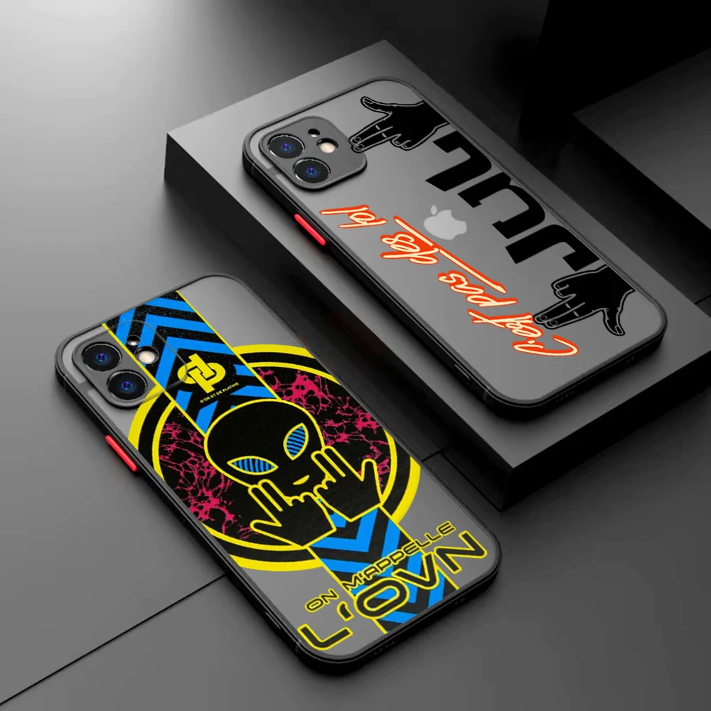 Rapper JuL C'est Pas Des Lol Phone Case For iPhone 15 14 13 12 11 Pro Max X XR XSMax 7 8 Plus Matte Transparent Back Cover