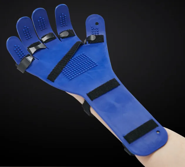 Attrezzatura per l'allenamento riabilitativo per ictus Emiplegia Piastra per mani e polsi Ortesi per dita Fissatore a sfera per mano