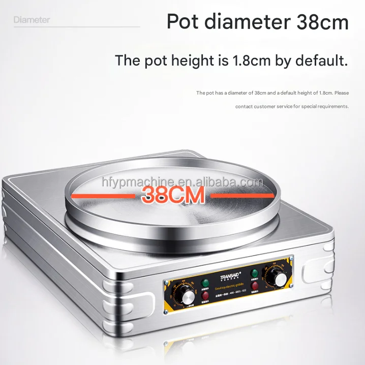 Commercial Electric Thermostat Stainless Steel Countertop Vertical Wide Sided Electric Automatic Pancake Making Machine