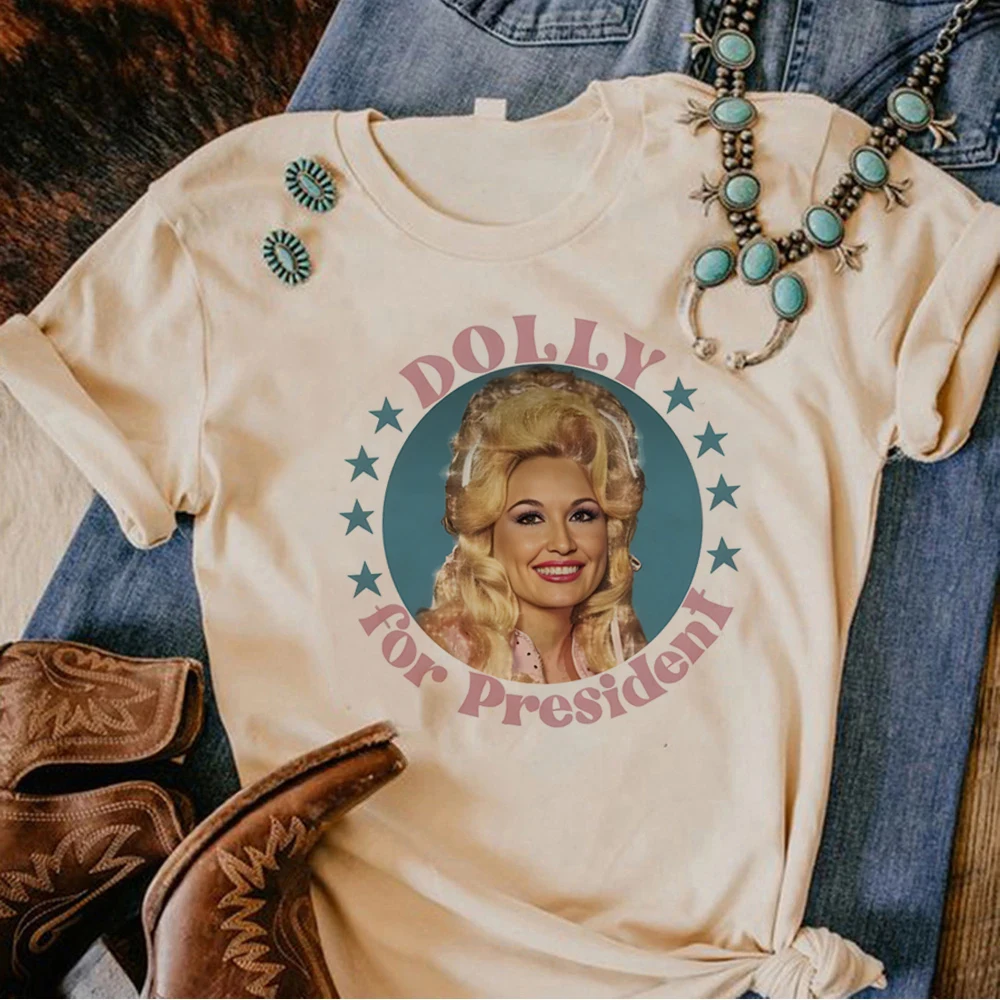 Dolly Parton t-shirts women streetwear designer Tee girl funny streetwear harajuku clothing