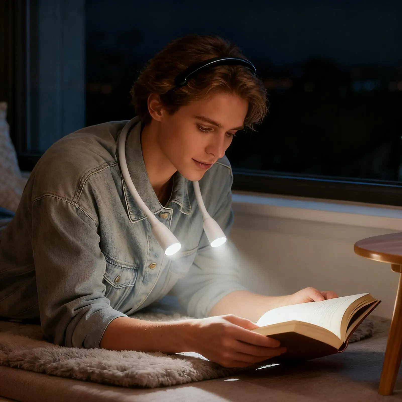 ضوء الرقبة للسرير القراءة بطارية تعمل بالطاقة 3 ألوان 9-سطوع عكس الضوء حول الرقبة ضوء للحياكة صياغة الحياكة #2