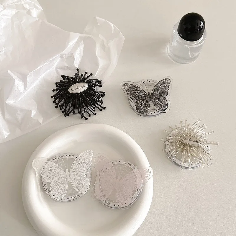 

Korean Lace Butterfly Phone Finger Ring Holder Stretchable Portable Creative Desktop Support Phone Stand Bracket Magnet Socket
