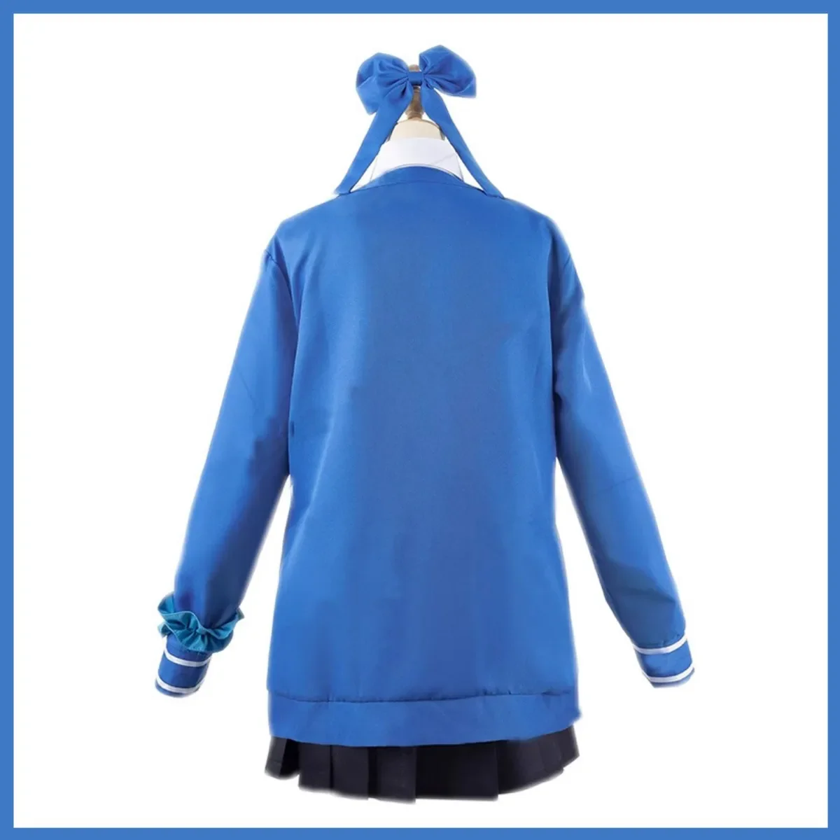 Anime Game Blue Archive Asuma Toki Cosplay Costume Wig Blue Coat JK Uniform Skirt Woman Sexy Lovely Halloween Carnival Suit