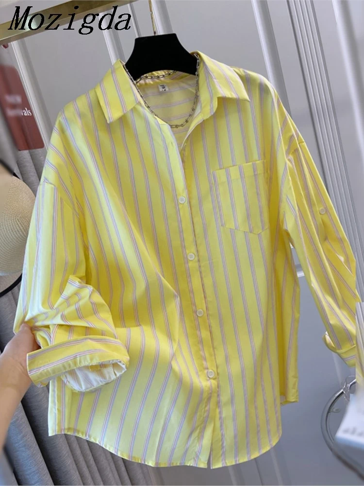 

Spring Autumn Striped Shirt Women Long Sleeve Loose Blouse Woman Ladies Tops Blusas Mujer De Moda