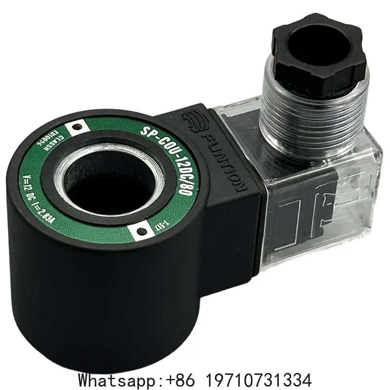 

Fresh Solenoid Valve Coil SP-COU-24DC/80 12DC/80 COI-230/50/60/80, ID 18Mm