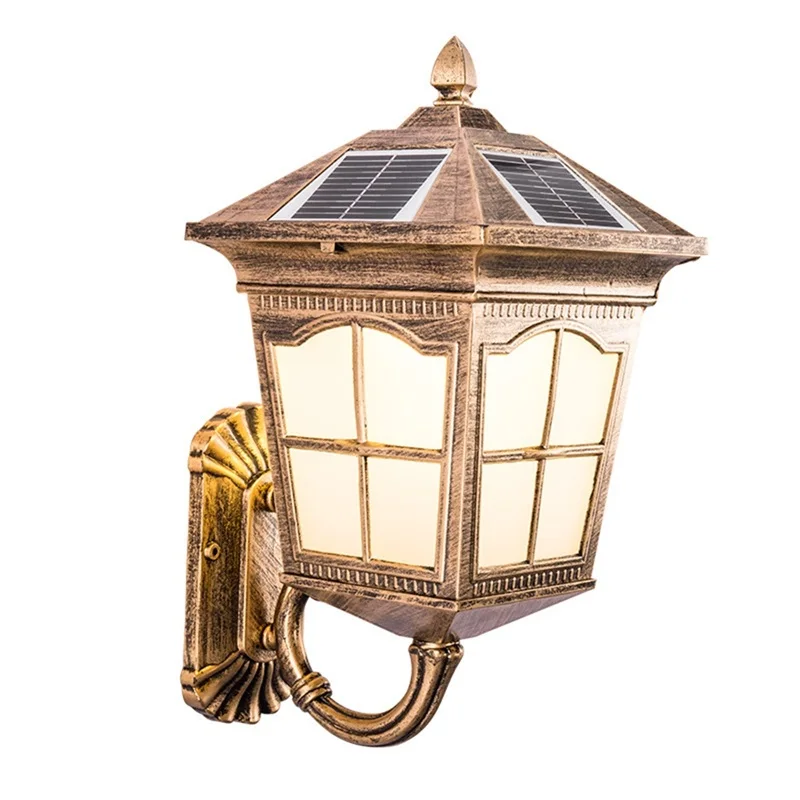 APRIL-Outdoor Solar LED Wall Sconces Light, impermeável IP65 lâmpada moderna, Home Porch Decoração