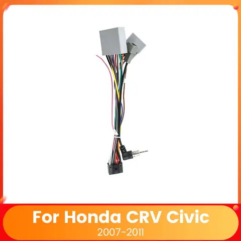 안드로이드 라디오 케이블 액세서리 배선 하네스 Honda CRV Civic 용 16PIN MP5 케이블 어댑터 2007 2008 2009 2010 2011 전원 코드