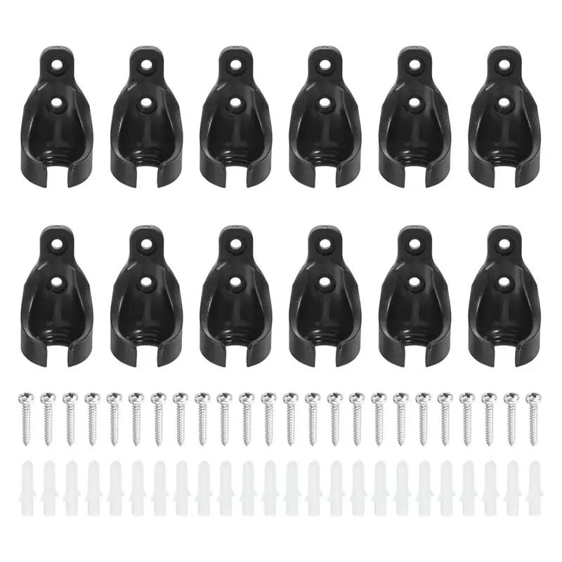 ABWR-Replacement Parts For Roller Sun Shades 12Pcs Bungee Ball Receiver Brackets,Universal Blind Bungee Cord Tie Downs