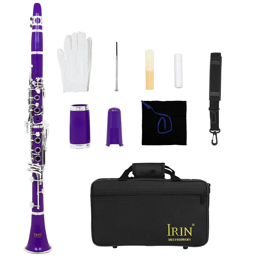  IRIN Clarinet With B-down 17 Key Ring 6 Keys IN610 Dual Adjustment Suitable For Performances Clarinet With Accessories