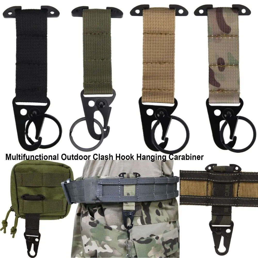 متعددة الوظائف في الهواء الطلق الصدام هوك النايلون حزام بلون حلقة تسلق المفاتيح التخييم التنزه سترة مشبك الملحقات