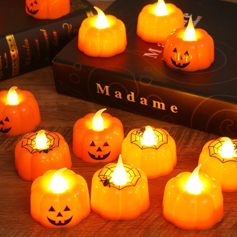 Halloween Decorative LED Halloween Candle Light Decoration Halloween Pumpkin Lights Indoor Home Decor Party Supplies