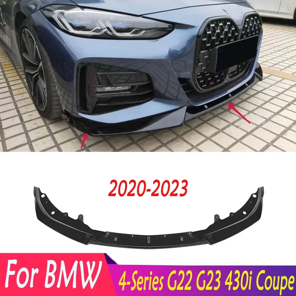 For BMW 4-Series G22 G23 430i Coupe 2020-2023 High Quality Front Bumper Spoiler Lip Lower Diffuser Splitter Tuning Guard Bodykit