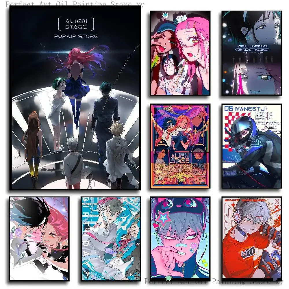 Anime Alien Stage Poster Self-adhesive Art Room Entrance Restaurant Wall Decor Art Painting