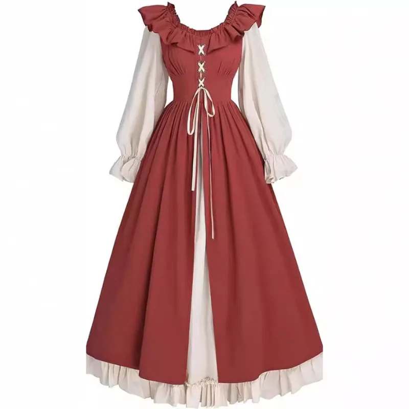Vestido vitoriano vintage cosplay para mulheres, medieval, renascimento, vestidos de bandagem, halloween, carnaval, fantasia, vestir, fada