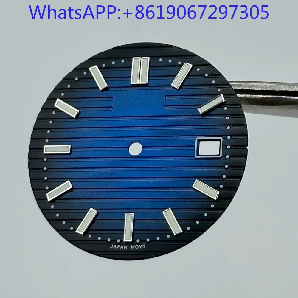 

2025 new Classic Nautilus Line Texture Watch Dial Suitable for NH35/36 Automatic Movement Green Lume Diving Mod parts nh35 case
