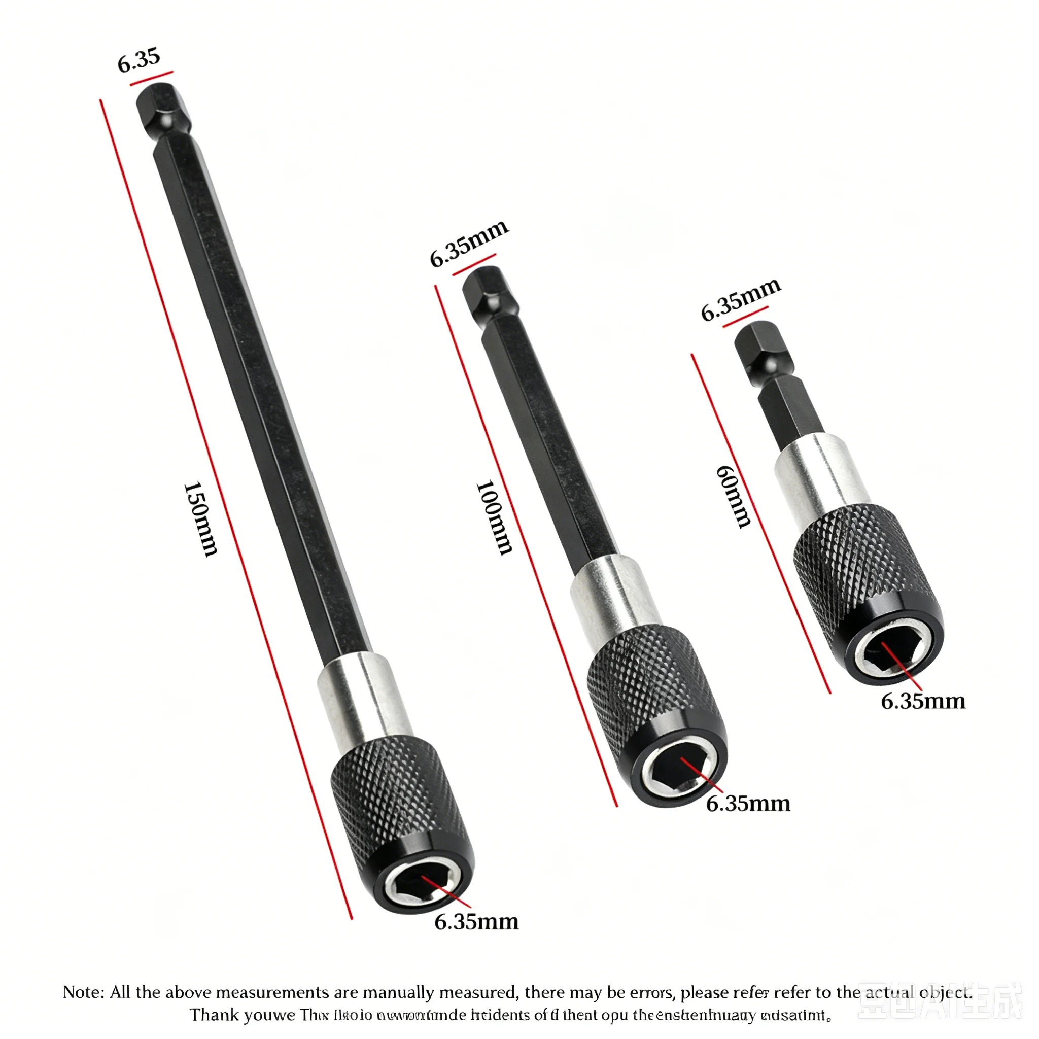 Hexagonal Quick Release Self-Lock Extended Extension Rod 60-150mm Electric Drill Screwdriver Adapter Power Tool Accessory