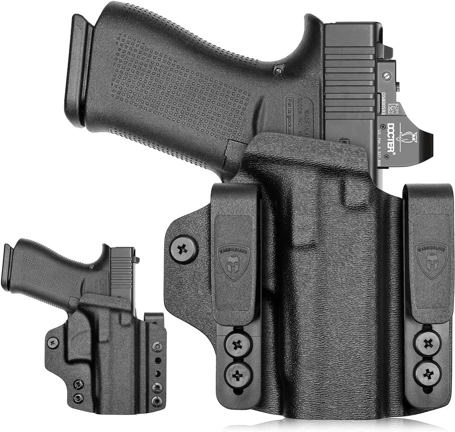 IWB&OWB Convertible Kydex Holster Optics Cut:Sig Sauer P365/P365 X&P365 XL, 4.4cm Belt Clip, Right Hand