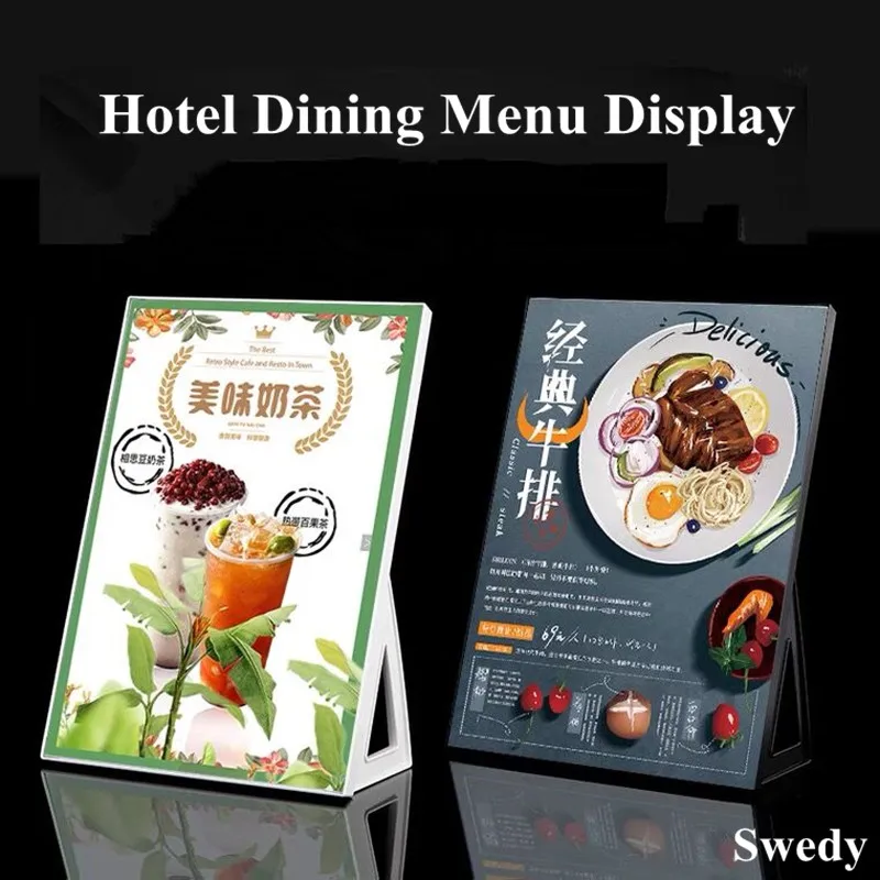 A5 148x210mm Two Use Plastic Acrylic Sign Holder Display Stand Menu Paper Card Price List Holder Photo Poster Picture Frame