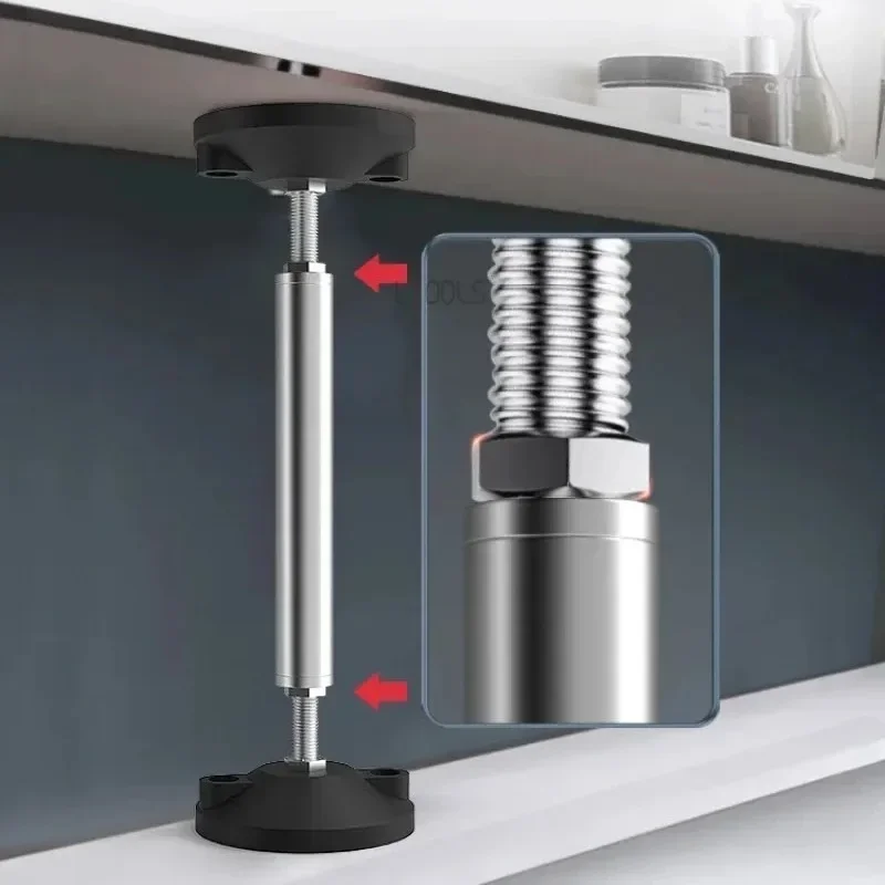 Bathroom Cabinet Door Install Support Frame Jack Positive Negative Screw Adjusting Rod Telescopic Lifting Tools Labor-Saving Arm
