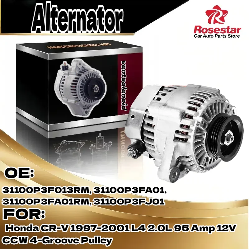 

Новый генератор переменного тока для Honda CR-V 1997-2001 L4 2.0L 95Amp 12V CCW 4-канальный шкив 31100P3F013RM 31100P3FA01 31100P3FA01RM
