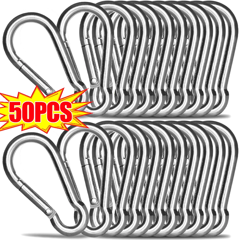 Mini Karabijnhaak Sleutelhanger Aluminium D Type Gesp Lente Snap Clip Haken Sleutelhanger Karabijnhaak Sleutels Camping Rugzak Gesp