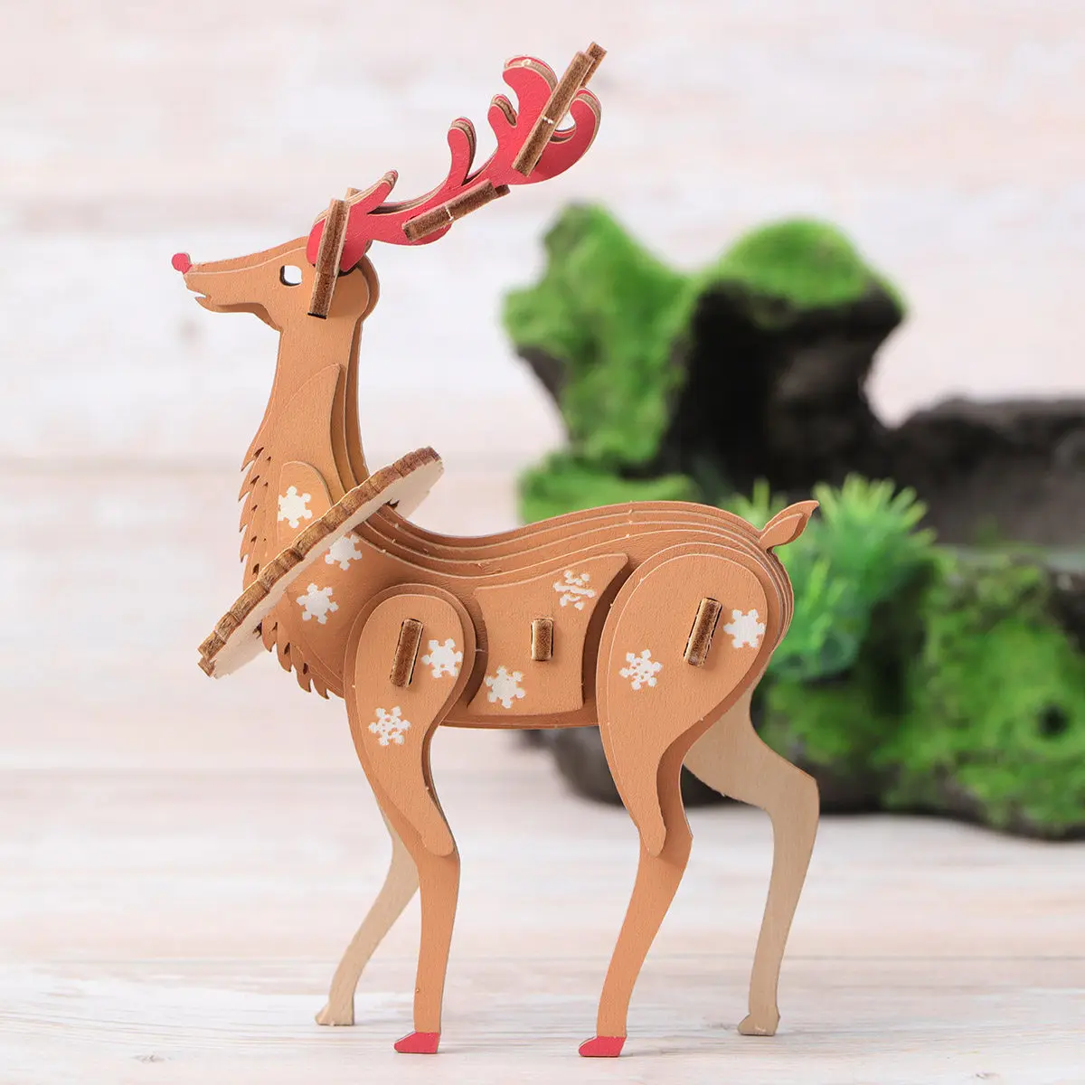 

Набор из 3-х пазлов-оленей: настольная игрушка, детская развивающая игрушка, декоративное украшение, головоломка
