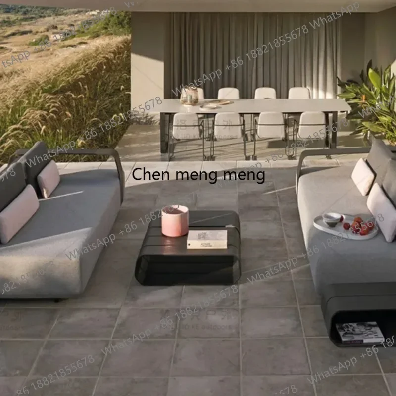 01A Italian Style Leisurely Courtyard Villa Garden Sofas Simplicity High Grade Modern Garden Sofas Art Outdoor Furniture Divano
