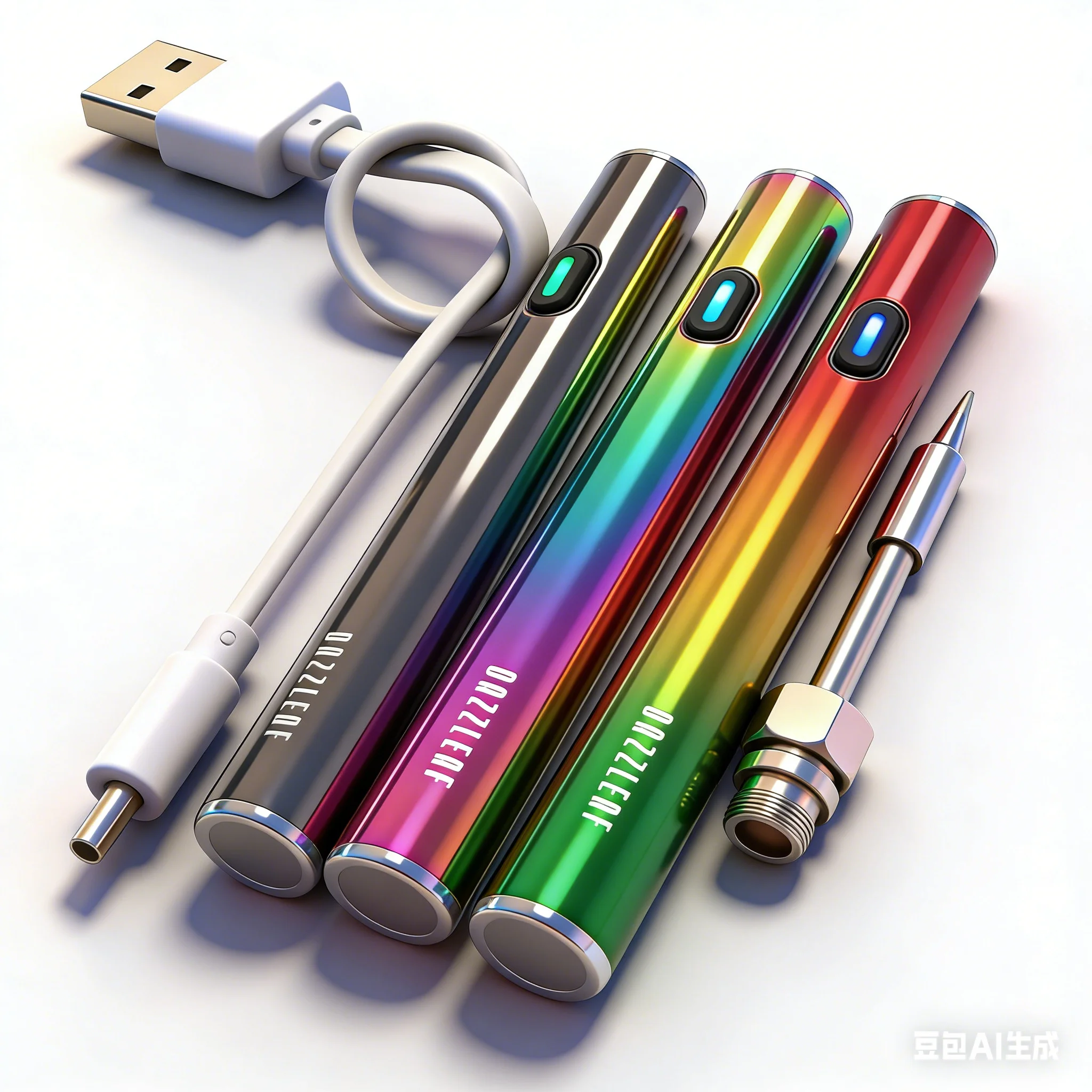5pcs， Soft Botton， Micro Bottom Charging， 510 Battery Pen， 11.2 Preheating Battery， DIY Soldering Iron Repair Tool